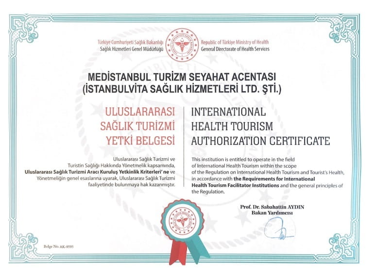 International Health Tourism Authorization Certificate